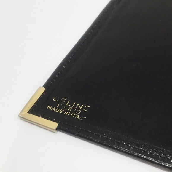 Celine carriage logo black leather large vintage bifold wallet - Picture 10 of 11